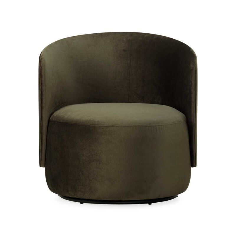 The Estella Swivel Chair - Velvet Ranger Green image number 2